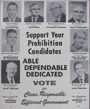 Kanas Prohibition Canidates Poster